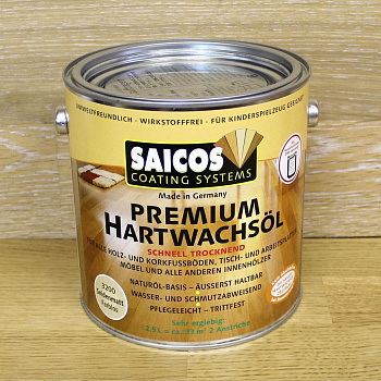 Масло с твердым воском с ускоренным временем высыхания «Saicos Premium Hartwachsol» (0,125 литра)